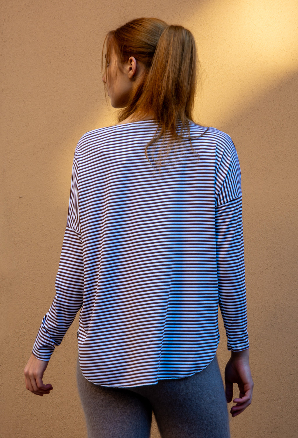 T-Shirt Over Righe Viscosa n° 63 "A Sposa"