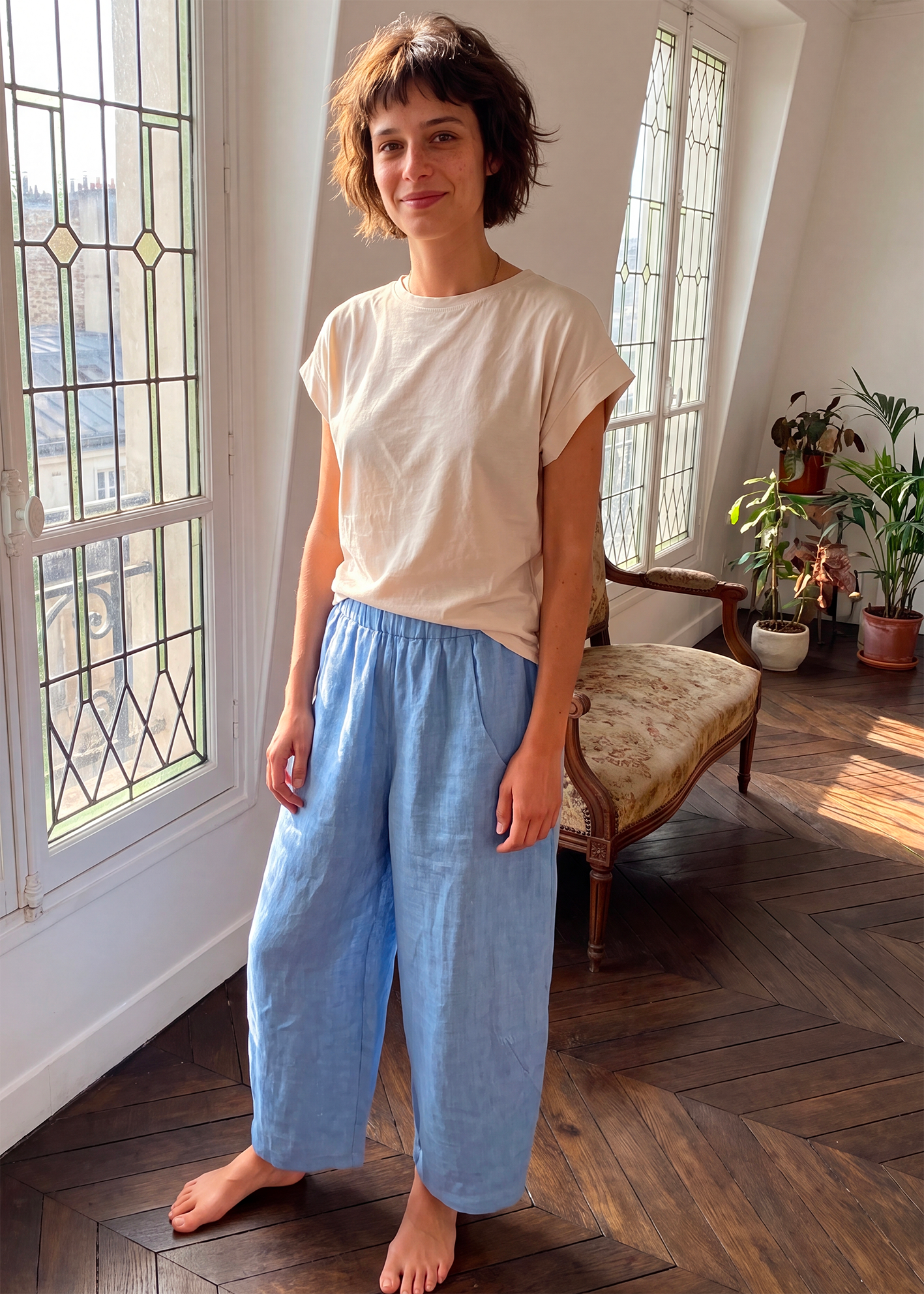 Pantalone Lino  n° 89 "Cosmos"